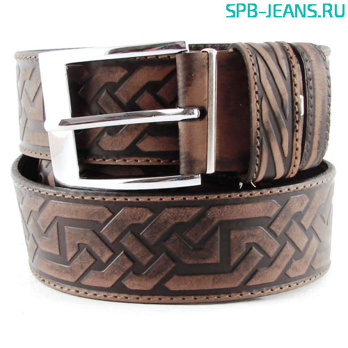 Ремень кожаный 45C02-03R "Кельт" braun