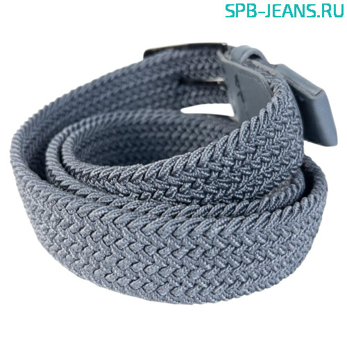 Ремень текстильный эластичный R91-30 серый фото 3