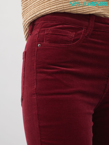 Вельветовые джинсы MR707V bordo фото 7
