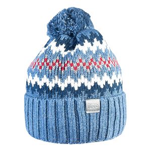 Шапка 463 синий, 50% шерсть + флис