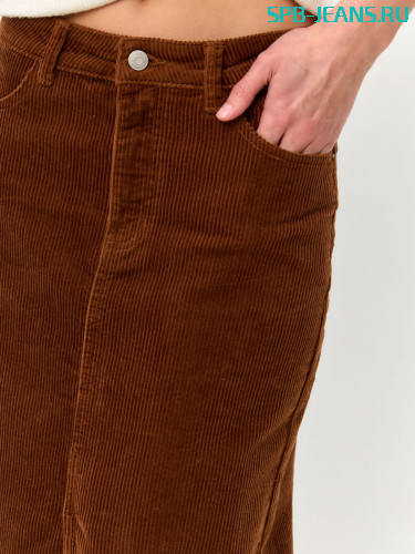 Вельветовая юбка MR7200TV coffee фото 3