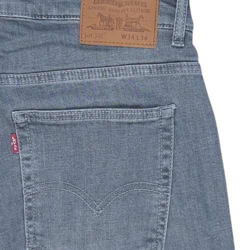 Джинсы Levi's 501 grey, zipper, stretch фото 3