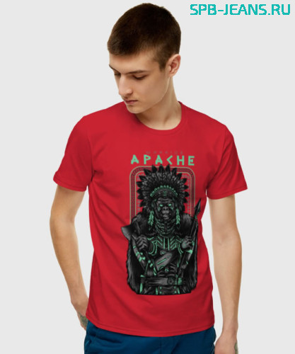 Мужская футболка Apache 1491355 red фото 2