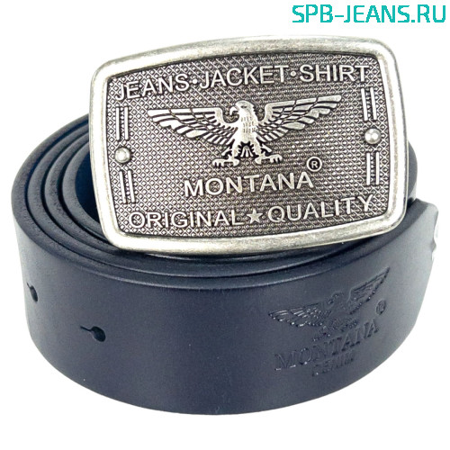 Ремень кожаный Montana M2 blue