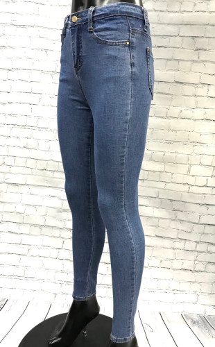 Женские джинсы с молнией 811 blue фото 2