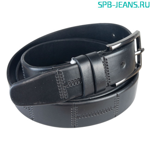 Ремень кожаный 35C34-01L черный фото 2