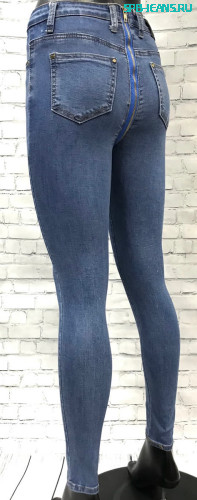 Женские джинсы с молнией 811 blue