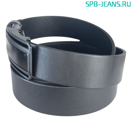Ремень кожаный 35F01-01L-1 черный фото 3
