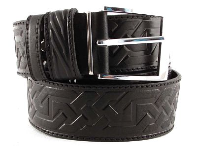 Ремень кожаный 45C02-01R "Кельт" black