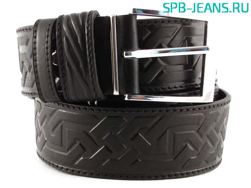 Ремень кожаный 45C02-01R "Кельт" black
