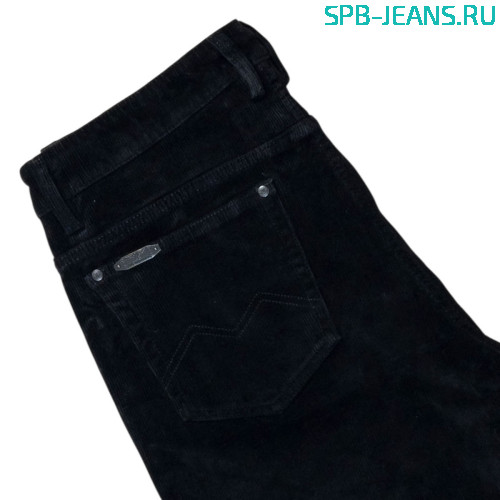 Вельветовые тёплые джинсы Montana 4805F, черный фото 5