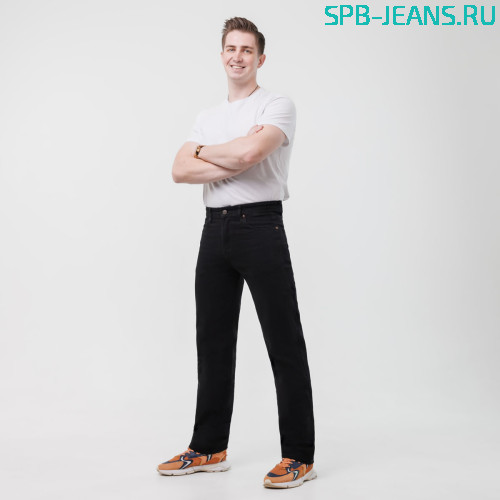 Джинсы Denim 222-1, черный, stretch фото 4