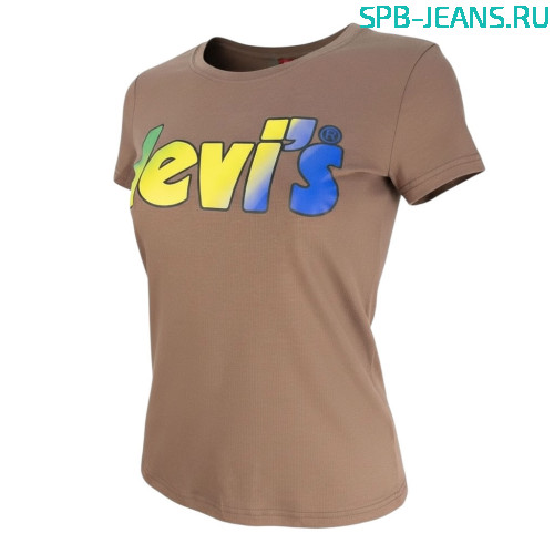 Женская футболка Levi's 150 коричневый
