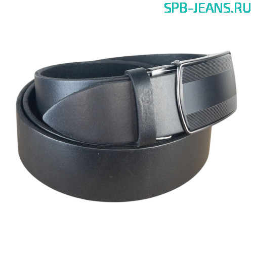 Ремень кожаный 35F01-01L-2 черный фото 2