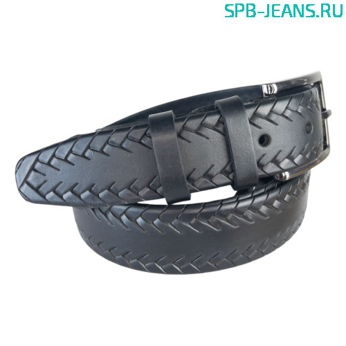 Ремень кожаный 35C34-01LK черный фото 2