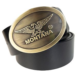 Ремень кожаный Montana M2-2 black