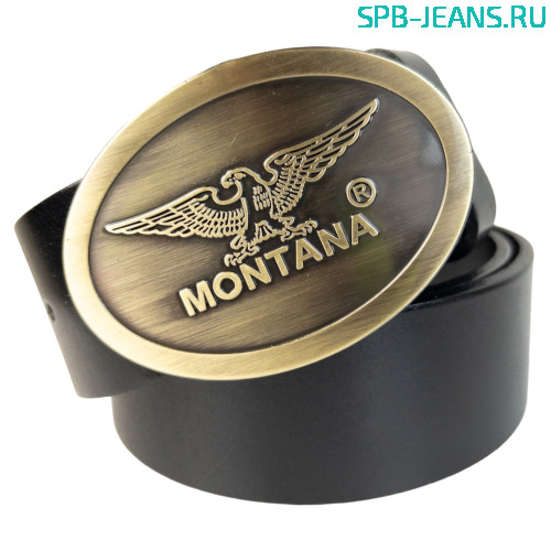 Ремень кожаный Montana M2-2 black