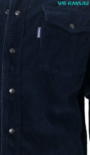 Вельветовая рубашка Montana 4502, синий фото 2