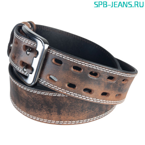 Ремень кожаный 40M03-31L коричневый фото 3