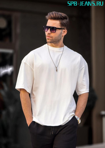 Футболка оверсайз MadMext 6066 ekru