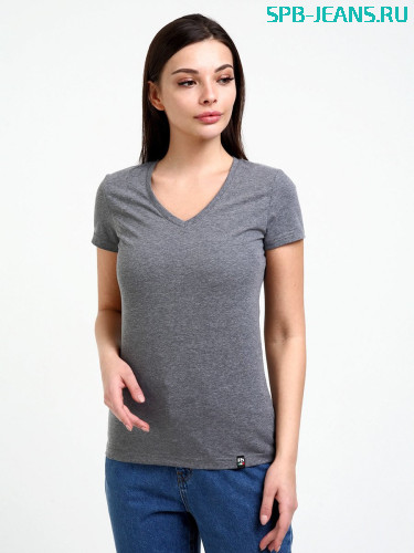 Футболка женская F5 12701, TR Melange, dark grey melange