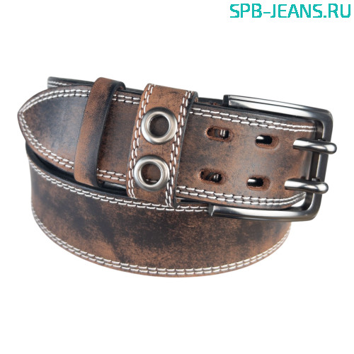 Ремень кожаный 40M03-31L коричневый фото 2