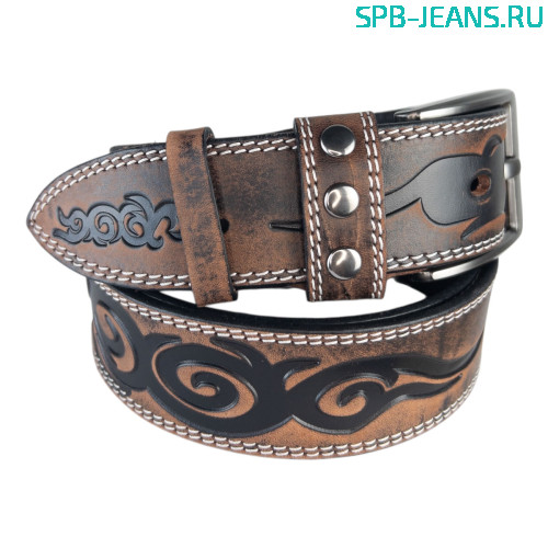 Ремень кожаный 40C05-31L коричневый фото 2