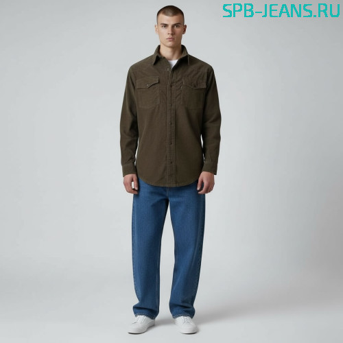 Мужская вельветовая рубашка Montana 4505 фото 2