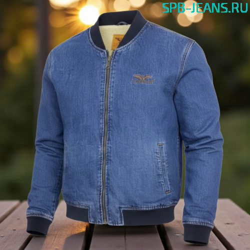 Джинсовый бомбер с мехом Montana 4737VZ