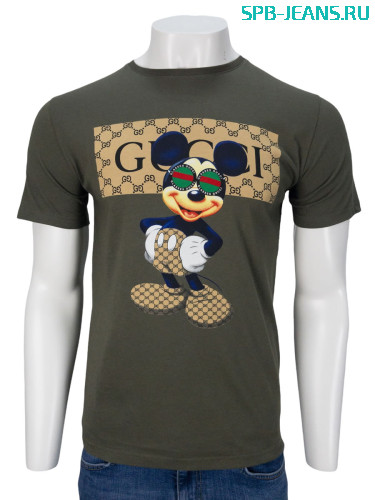 Мужская футболка Gucci 224 haki