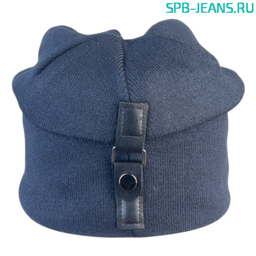 Шапка 226Д т. синий, 50% шерсть + флис фото 2