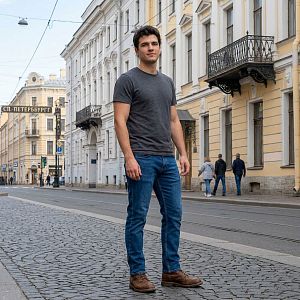 Джинсы Levi's 511 blue, zipper, stretch