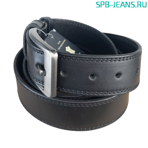 Ремень кожаный 40A03-01L черный фото 3