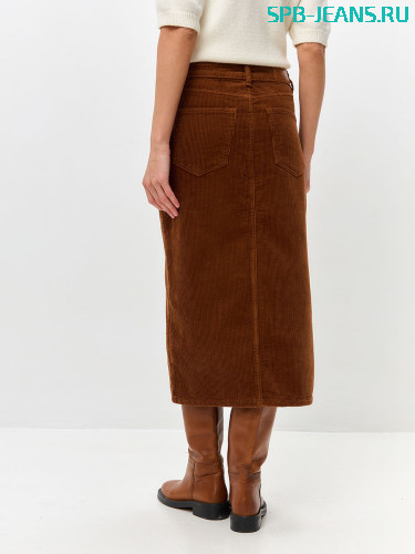 Вельветовая юбка MR7200TV coffee фото 2