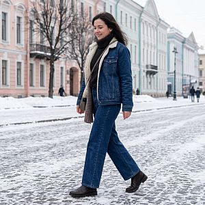 Женские тёплые джинсы AMR 99538