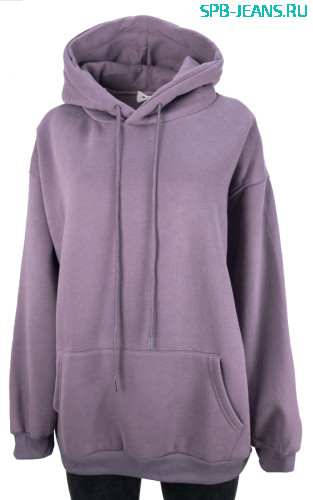 Женская толстовка худи оверсайз 68058 lilac