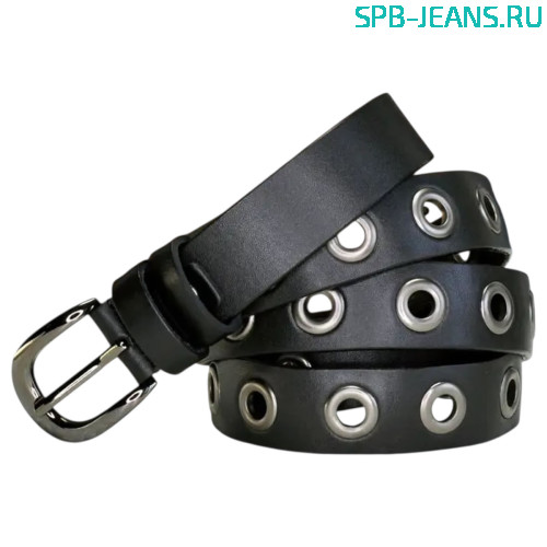Ремень кожаный 25L01-01L черный