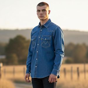 Джинсовая рубашка Montana 6637