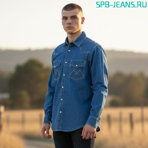 Джинсовая рубашка Montana 6637