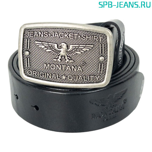 Ремень кожаный Montana M2 black