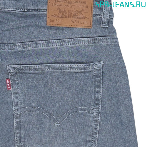 Джинсы Levi's 501 grey, zipper, stretch фото 3