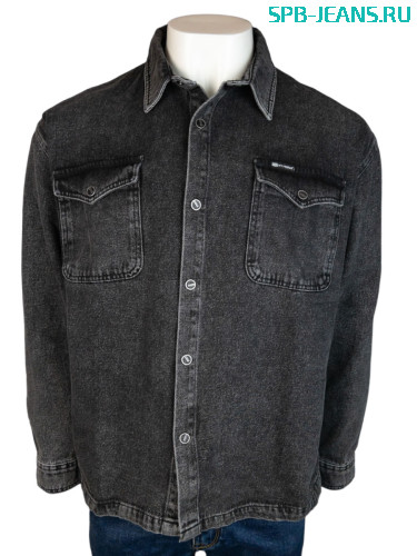Рубашка джинсовая оверсайз My Freedo 2003 black фото 2