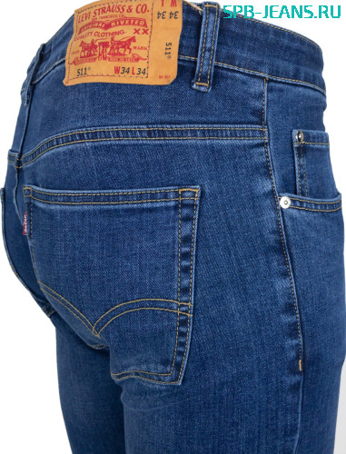 Джинсы Levi's 511 blue, zipper, stretch фото 2