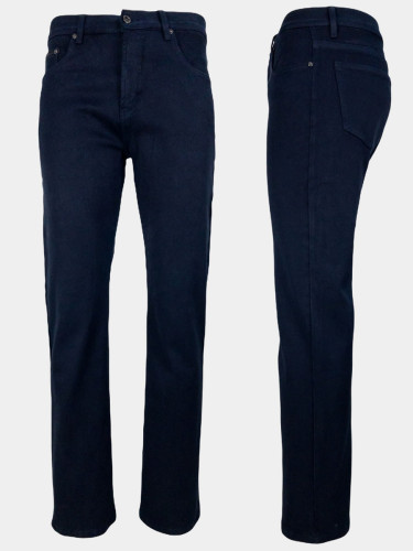 Мужские тёплые джинсы Boss 196-26 dark blue