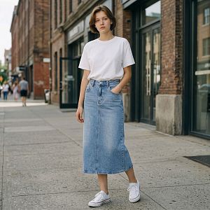 Юбка джинсовая 8018