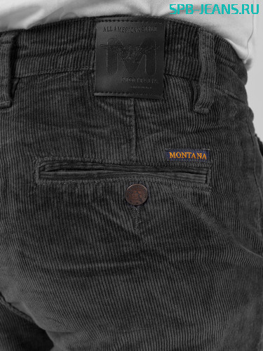 Вельветовые брюки Montana 5808-7, серый фото 7