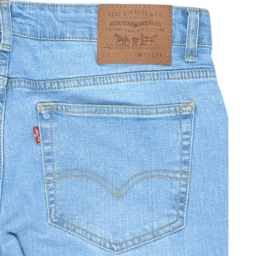 Джинсы Levi's 511 ice blue, zipper, stretch фото 3