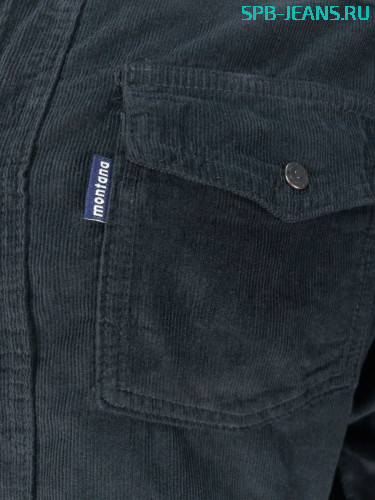 Вельветовая серая рубашка Montana 4507 фото 2