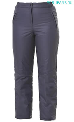 Женские утепленные синтепоном брюки (серые)