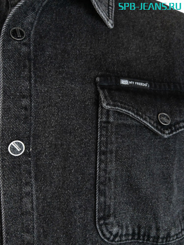 Рубашка джинсовая оверсайз My Freedo 2003 black фото 3